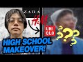 $100 HIGH SCHOOL MAKEOVER CHALLENGE! (Zara, H&M, Uniqlo) | Fung Bros