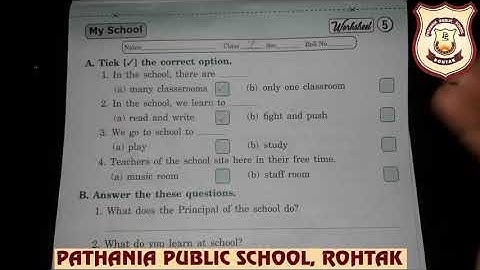 Pathania World Campus- Class 1-Evs (Ch-6 Worksheet)