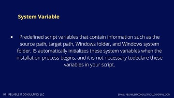 INSTALLSHIELD 2009 || InstallScript || Systems Variables || November 2020 | 04