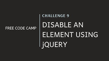 FCC -  Disable An Element Using jQuery- SOLUTION !!!