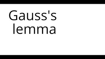Theory of numbers: Gauss