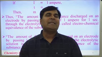 CH-XII-03 Faradays law of electrolysis,  By Shukla Sir,  Pradeep Kshetrapal channel