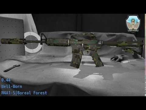 M4A1-S Boreal Forest - Skin Wear Preview