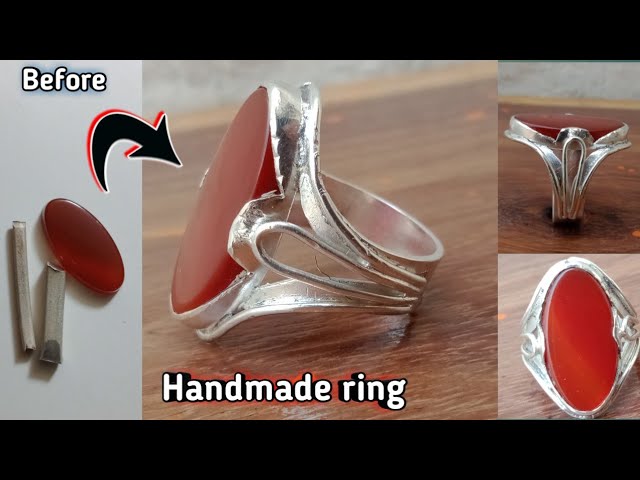 Red Aqeeq Stone Sterling Silver Mens Ring | Yemeni Red Aqeeq Handmade –  AlAliGems