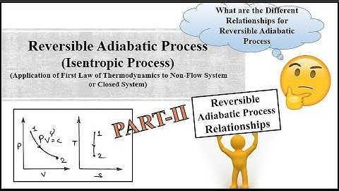 Reversible Adiabatic Process/Isentropic Process  (PART-II) #thermodynamics #basicthermodynamics