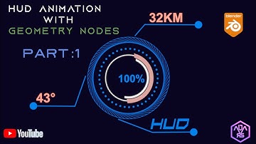 How to create a sci-fi HUD elements with geometry nodes in blender :Part 1 (Blender 3.5 Tutorial)