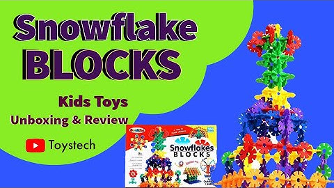 snowflake blocks for kids @ToysTech#Colorful Snowflakes Building Blocks Toys