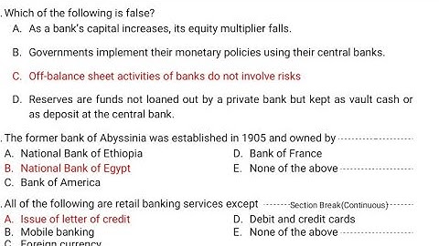 Exit Exam Accounting and Finance Question 
