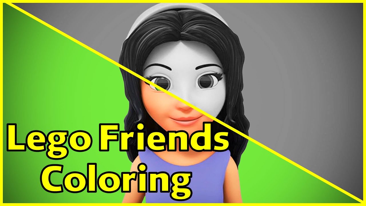 Lego Friends Coloring Pages | Emma | Lego Friends Coloring Fun - YouTube