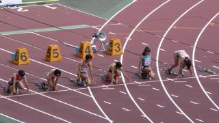 20160730岡山インターハイ女子100m予選8組