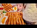 Asmr sausage 1kg and fried eggmukbang eating soundsenglish subtitles