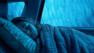 Sleep Instantly in The Car with Pouring Rain & Thunder Roaring in the Woods at Night screenshot 4