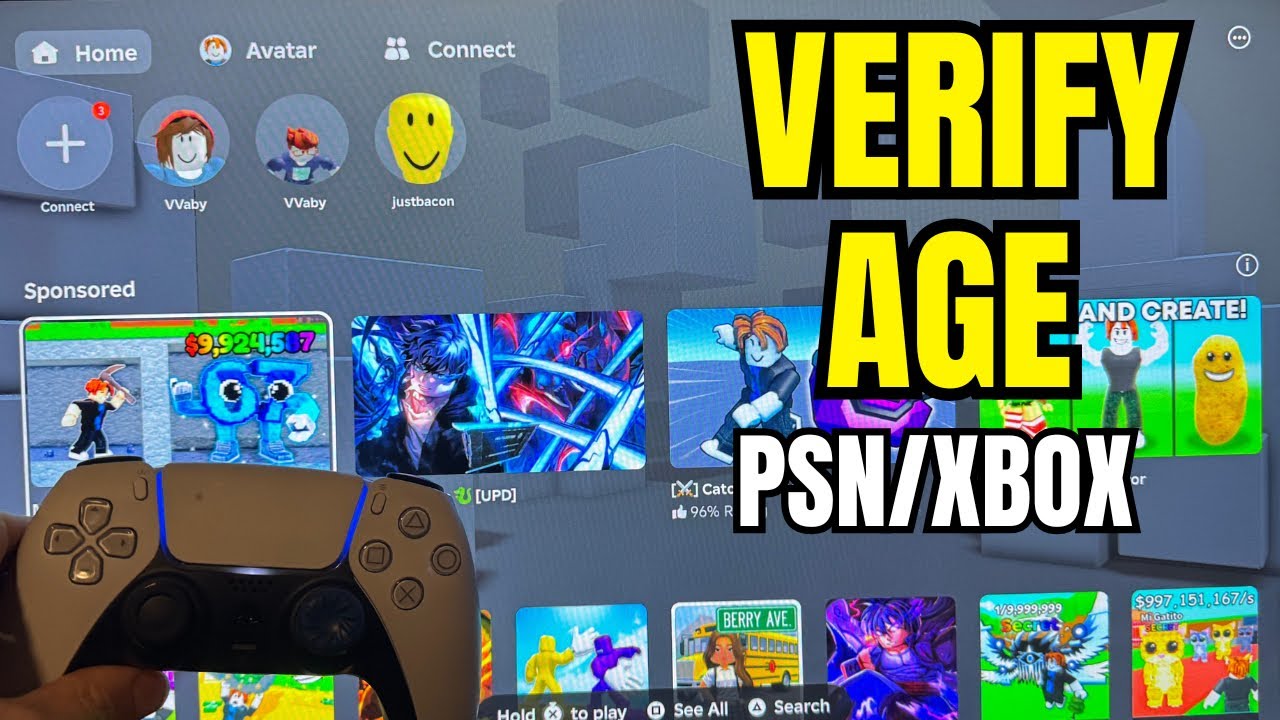 How to Verify Age on Roblox Account on Console (PS4/PS5 & Xbox)