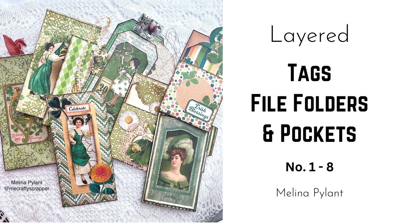 LAYERED TAGS, FILE FOLDERS AND POCKETS | Projects 1-8 | CRAFT WITH ME # ...