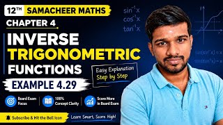 12th Samacheer Maths | Chapter 4 Inverse Trigonometric Functions | Example 4.29 | Tamil