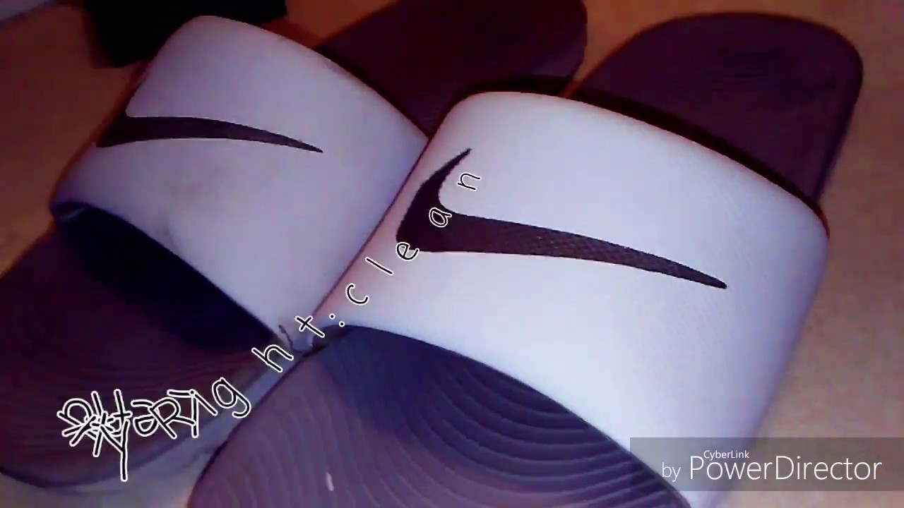How to clean Nike slides - YouTube