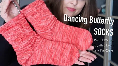 Dancing Butterfly Socks knitting pattern by Cynthi...