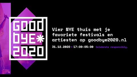 GOODBYE 2020 - muziek verbindt ons