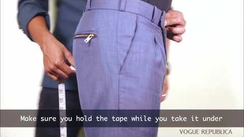 How to take trouser measurements of rise from body?