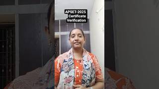 /#APSET-2025 Certificate ఎప్పుడు వస్తుంది?/#Process for verification/#shortsfeed/
