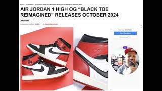 AIR JORDAN 1 HIGH OG “BLACK TOE REIMAGINED” RELEASES OCTOBER 2024🔥#sneakerhead #sneakers