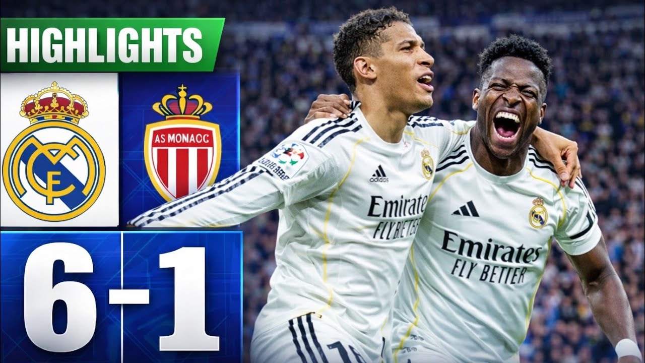 Real Madrid vs Monaco 6-1 Highlights 🔥 | Mbappé 2 Goals, Vinícius Stuns | UCL 2026