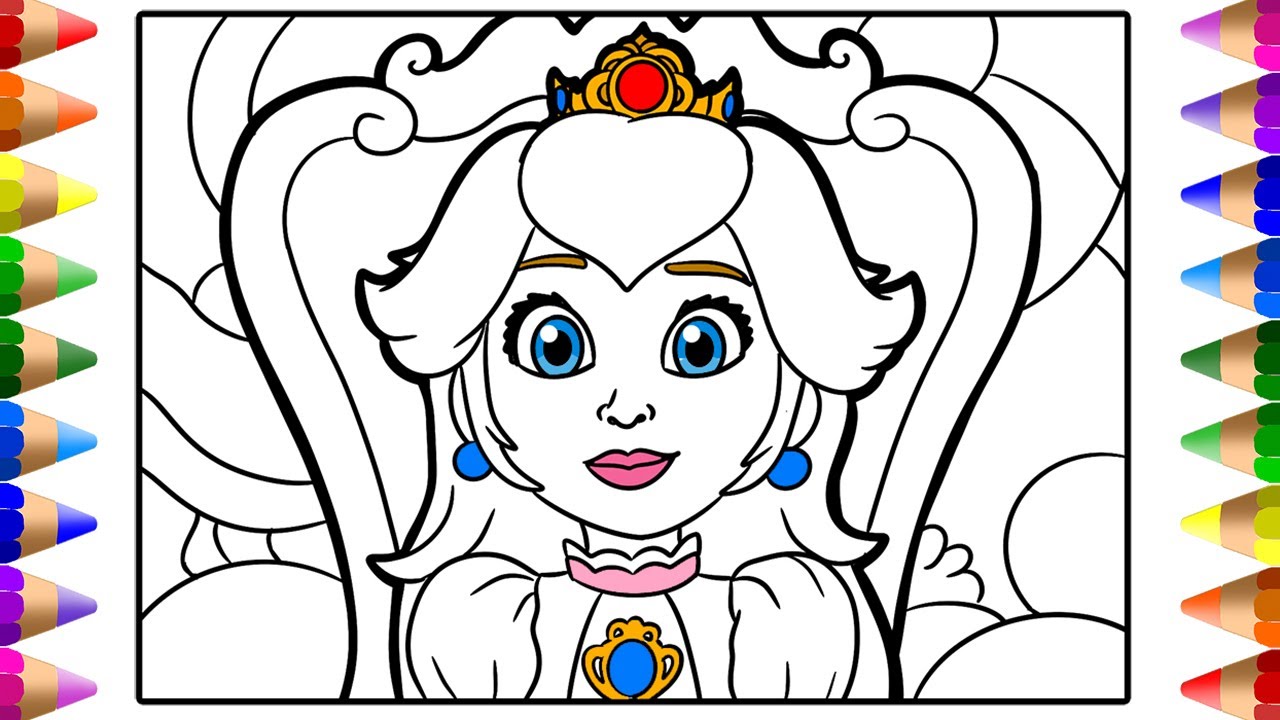 Let s Learn To Draw Princess Peach Coloring Pages The Super Mario Let s Learn To Draw Princess Peach Coloring Pages The Super Mario