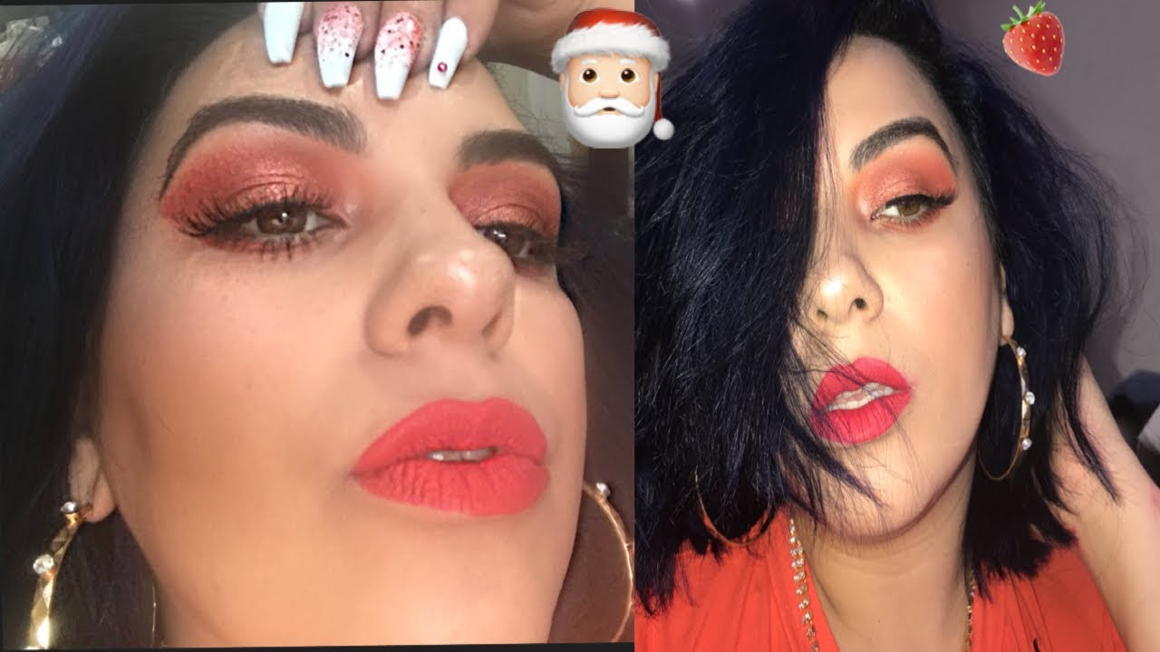 HOLIBAE | STRAWBERRY/CHERRY MAKEUP TUTORIAL |HOLIDAY SERIES| CANVAS BEAUTY - YouTube