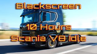 10 Hours Scania V8 Idle Engine Sound - Black Screen inside Cabin Sleep Meditation Relax Dream ASMR screenshot 5