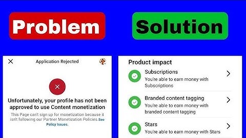 ⚠️Unfortunately, your profile has not been approved to use Content monetisation|Application rejected