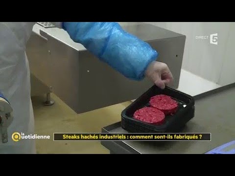 Steaks hachés industriels : comment sont-ils fabriqués ? - YouTube