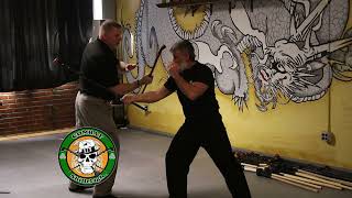 Back Passing an Incoming Strike with the Shillelagh - Irish Stick Fighting