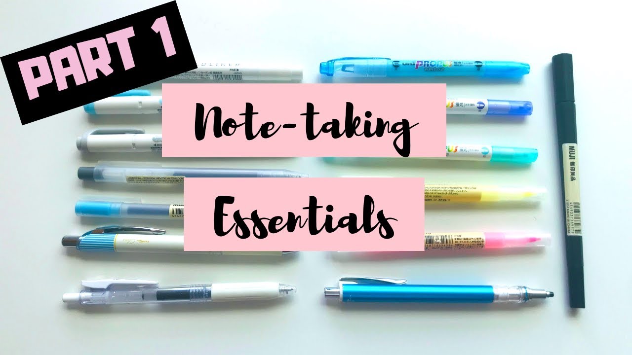 Note-taking Stationery Essentials, 2019, PART 1, What I use to Take Notes