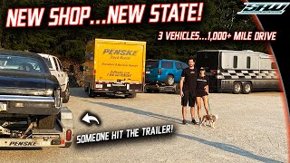 WE MOVED! 1,100 Mile Road Trip To Our New Shop! We Had Some Problems.. (Meet The New Garage)