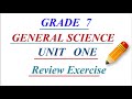 GRADE 7 GENERAL SCIENCE UNIT 1 