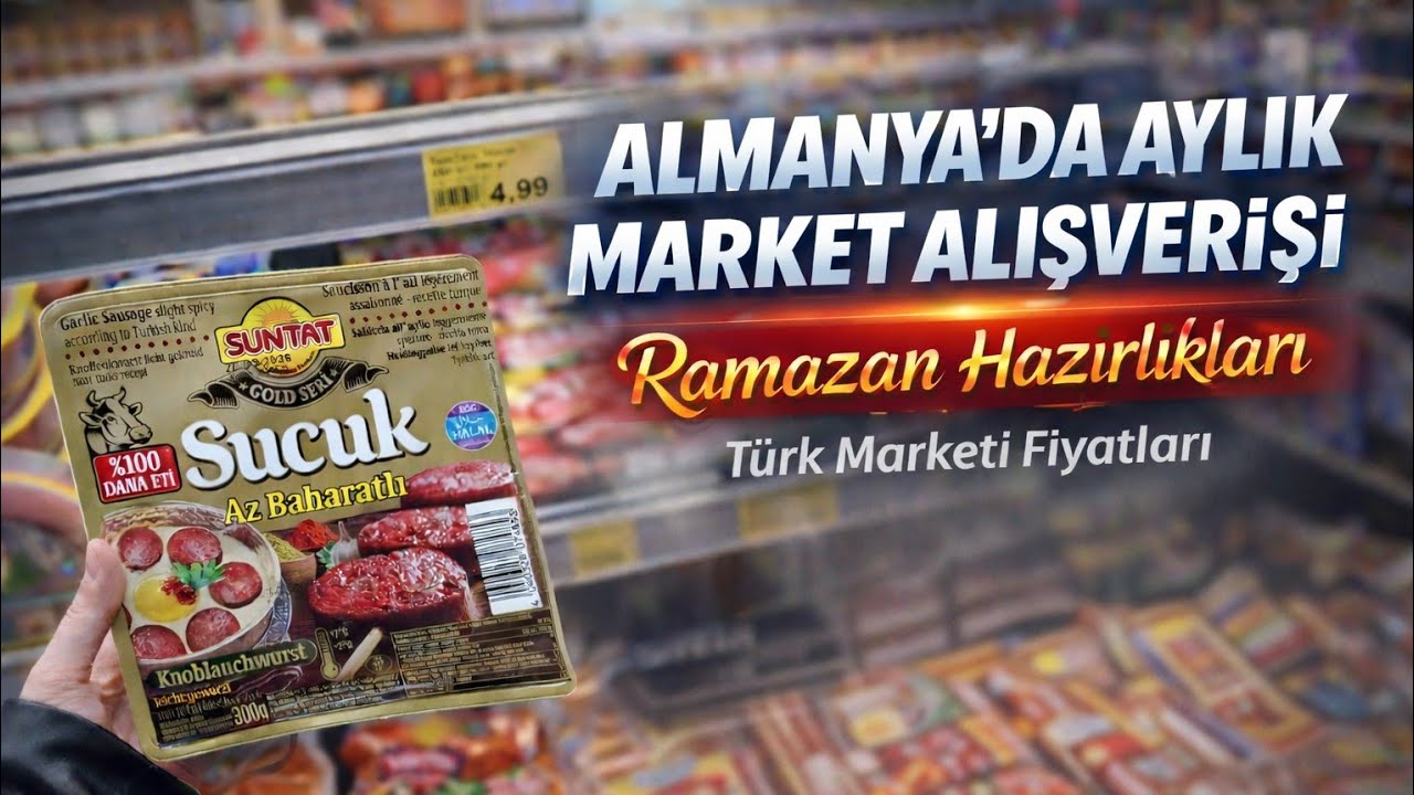 Almanya'da Aylık Market Alışverişi | Türk Marketleri Sizce Söylenildiği Kadar Pahalı Mı ? 
