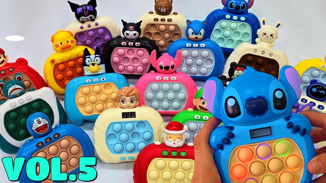 POP IT Remix Vol.5 Sonic, Mickey Mouse, Mario, Hello Kitty ASMR Unboxing Fash Push Game Compilation