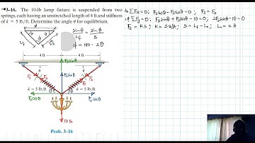 3–16 Equilibrium of a Particle (Chapter 3: Hibbeler Statics) Benam Academy