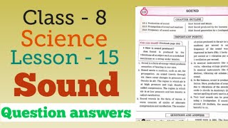 Class 8 Science Sound lesson 15 Digest Answers Mh Board.