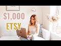 How to Make Your First $1,000 Month Selling Digital Products on Etsy | Make Passive Money Online