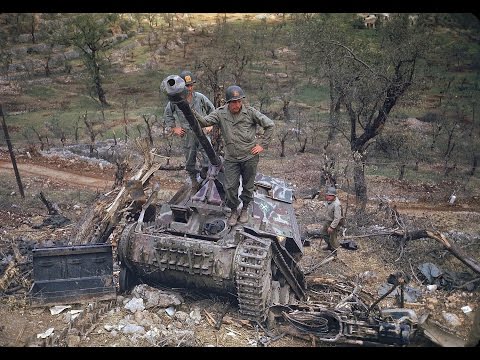 تونس - 1943 - Full HD - معارك بين الجيش الأمريكي و الألماني - مشاهد نادرة بالألوان