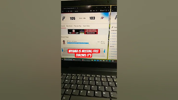 WEMBANYAMA missing FREE THROWS in the 4th QUARTER! | SPURS VS OKC | NBA CUP SEMIFINALS #shorts