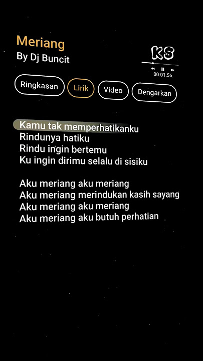 lirik aku meriang #lirik #lagu #lyrics #akumeriang #djbuncit #KS #viralvideo
