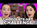 We Tried Making Chocolate Art! - Merrell Twins