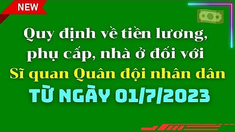 Quy định về tiền lương, phụ cấp đối với sĩ quan Quân đội nhân dân như thế nào từ 01/7/2023?