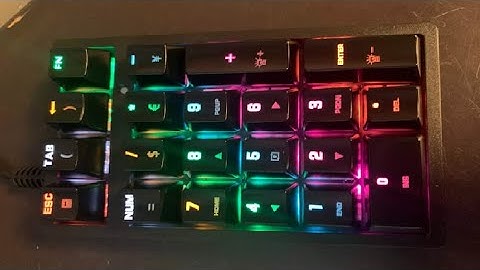 JPHTEK Number Pad, Mechanical USB Wired Numeric Keypad with RGB LED Backlit 21 Key Numpad