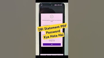 SBI Bank Statement PDF Password Kya Hai? | Full Details