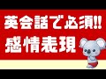 【これを英語で言えるかな？】いろいろな感情を表す英単語