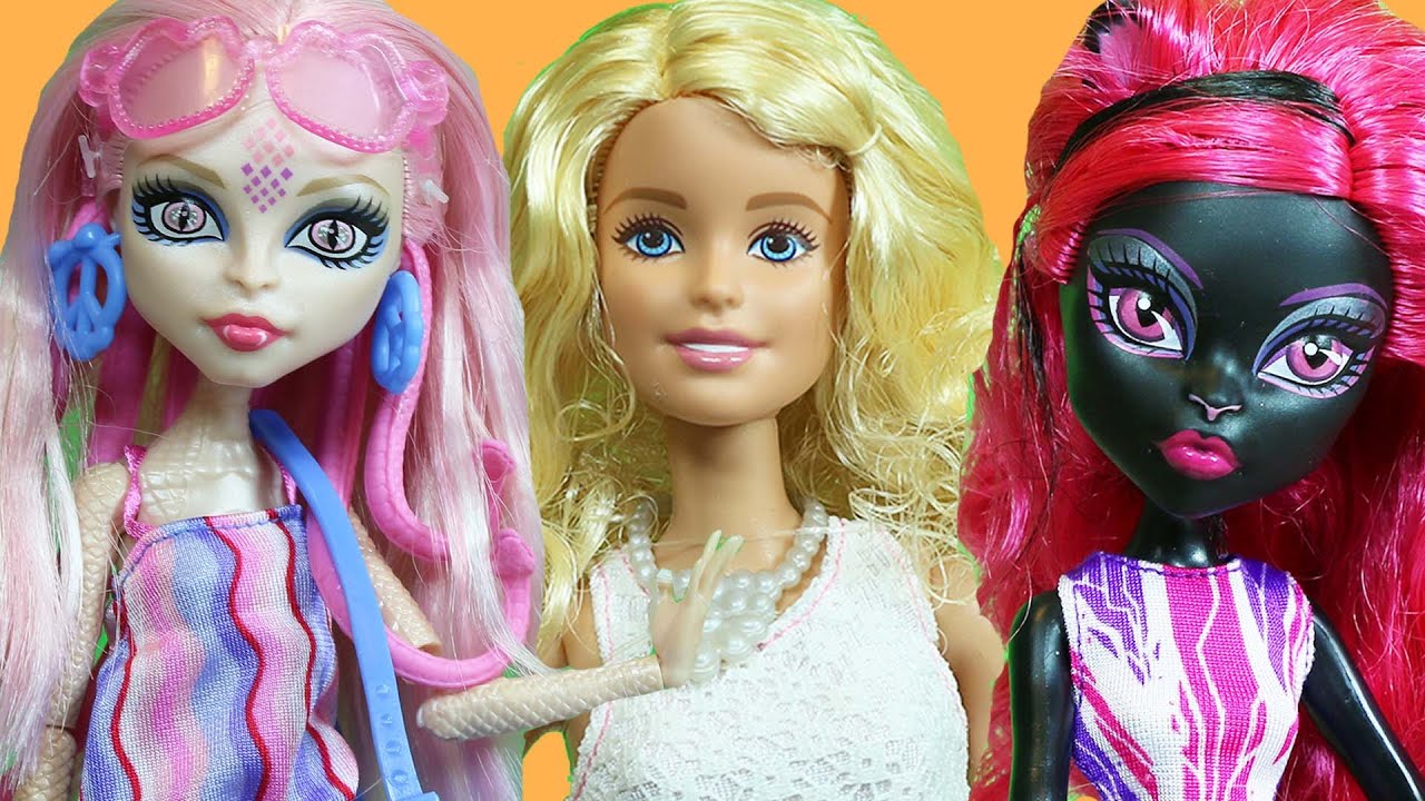Barbie Monster High Acayipler ve Ever After High komşu kavgası 1. Bölüm ...