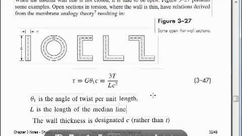 MAE 3323 - Torsion of open and closed sections